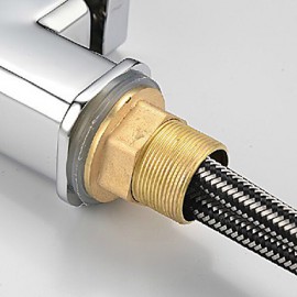 Zeitgenössisch Becken Thermostatische with Keramisches Ventil Einhand Ein Loch for Chrom, Waschbecken Wasserhahn