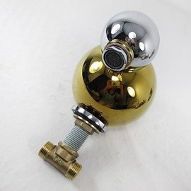 Art déco/Retro 3-Loch-Armatur Breite spary with Keramisches Ventil Zwei Griffe Drei Löcher for Ti-PVD, Badewannenarmaturen /