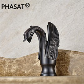 Traditionell Mittellage Keramisches Ventil Einhand Ein Loch with Bronze mit Ölschliff Waschbecken Wasserhahn