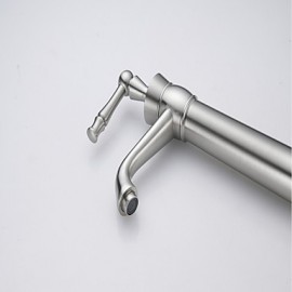 Zeitgenössisch Becken Thermostatische with Keramisches Ventil Einhand Ein Loch for Gebürsteter Nickel, Waschbecken Wasserhahn