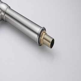 Zeitgenössisch Becken Thermostatische with Keramisches Ventil Einhand Ein Loch for Gebürsteter Nickel, Waschbecken Wasserhahn