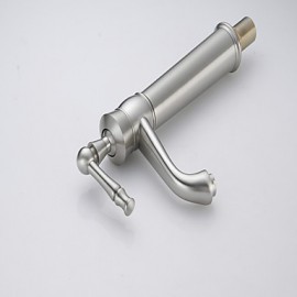 Zeitgenössisch Becken Thermostatische with Keramisches Ventil Einhand Ein Loch for Gebürsteter Nickel, Waschbecken Wasserhahn