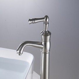 Zeitgenössisch Becken Thermostatische with Keramisches Ventil Einhand Ein Loch for Gebürsteter Nickel, Waschbecken Wasserhahn