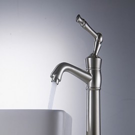 Zeitgenössisch Becken Thermostatische with Keramisches Ventil Einhand Ein Loch for Gebürsteter Nickel, Waschbecken Wasserhahn
