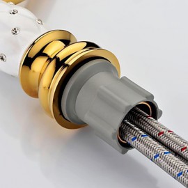 antike ti-PVD-Messing ein Loch einzigen Handgriff Waschbecken Wasserhahn