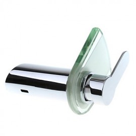 LED Duscharmaturen Zeitgenössisch Antikes Messing Organisches Glas Mittellage