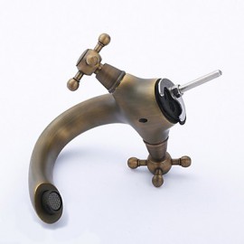 Centerset zwei Griffe ein Loch in der antiken Bronze Waschbecken Wasserhahn