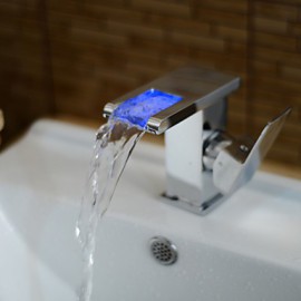 Zeitgenössisch Becken Wasserfall with Keramisches Ventil Einhand Ein Loch for Bronze mit Ölschliff, Waschbecken Wasserhahn