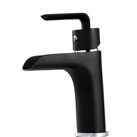 Art déco/Retro / Modern Mittellage Thermostatische with Messingventil Einhand Ein Loch for Bronze, Waschbecken Wasserhahn