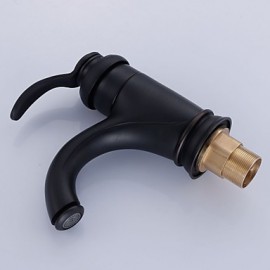 Traditionell Mittellage Einhand Ein Loch in Bronze mit Ölschliff Waschbecken Wasserhahn