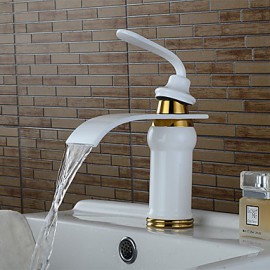 Art déco/Retro Mittellage Wasserfall with Keramisches Ventil Einhand Ein Loch for Korrektur Artikel, Waschbecken Wasserhahn