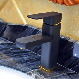 Art déco/Retro 3-Loch-Armatur Keramisches Ventil Einhand Ein Loch with Korrektur Artikel Waschbecken Wasserhahn