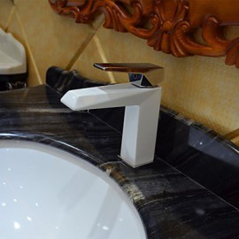 Art déco/Retro 3-Loch-Armatur Keramisches Ventil Einhand Ein Loch with Korrektur Artikel Waschbecken Wasserhahn