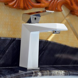 Art déco/Retro 3-Loch-Armatur Keramisches Ventil Einhand Ein Loch with Korrektur Artikel Waschbecken Wasserhahn