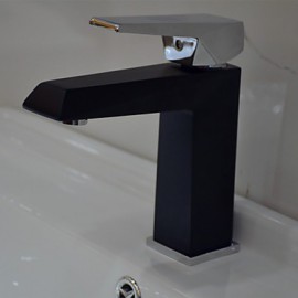 Art déco/Retro 3-Loch-Armatur Keramisches Ventil Einhand Ein Loch with Korrektur Artikel Waschbecken Wasserhahn