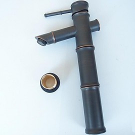 Traditionell Mittellage Einhand Ein Loch in Bronze mit Ölschliff Waschbecken Wasserhahn