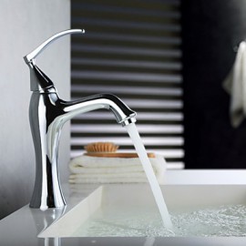 Antik Mittellage Keramisches Ventil Einhand Ein Loch with Chrom Waschbecken Wasserhahn