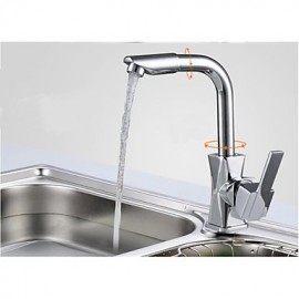Centerset einzigen Handgriff ein Loch in Chrom Waschbecken Wasserhahn