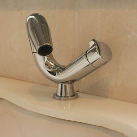 Zeitgenössisch deckenmontiert drehbarer with Keramisches Ventil Einhand Ein Loch for Chrom, Waschbecken Wasserhahn
