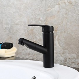 Art déco/Retro / Modern Mittellage Thermostatische with Messingventil Einhand Ein Loch for Bronze, Duscharmaturen / Waschbecken