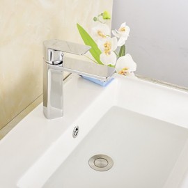 Zeitgenössisch deckenmontiert Wasserfall with Keramisches Ventil Einhand Ein Loch for Chrom, Waschbecken Wasserhahn