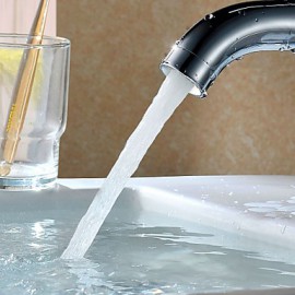Zeitgenössisch deckenmontiert Einhand Ein Loch in Chrom Waschbecken Wasserhahn