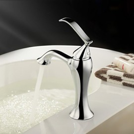 Badarmaturen, Moderne with Chrom Ein Griff Ein Loch, Feature for Mittelset