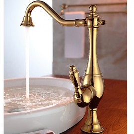 Antik Bar / Prep Mittellage drehbarer with Keramisches Ventil Einhand Ein Loch for Bronze mit ölschliff, Armatur für die Küche