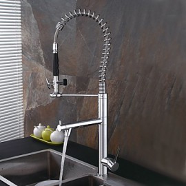 Zeitgenössisch / Art déco/Retro / Modern Pull-out / Pull-down / Standard Spout / Hoch / High-Arc Beckendrehbarer / Vorspülung / Mit