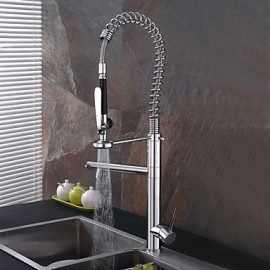 Zeitgenössisch / Art déco/Retro / Modern Pull-out / Pull-down / Standard Spout / Hoch / High-Arc Beckendrehbarer / Vorspülung / Mit