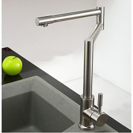 Art déco/Retro Pot Filler deckenmontiert Vorspülung with Keramisches Ventil Einhand Ein Loch for Gebürsteter Nickel, Armatur für die