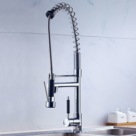 Zeitgenössisch / Art déco/Retro / Modern Pull-out / Pull-down / Standard Spout / Hoch / High-Arc BeckenMit ausziehbarer Brause /