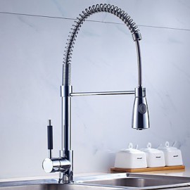 Zeitgenössisch / Art déco/Retro / Modern Pull-out / Pull-down / Standard Spout / Hoch / High-Arc BeckenMit ausziehbarer Brause /