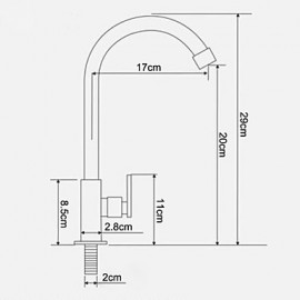 Zeitgenössisch Hoch / High-Arc 3-Loch-Armatur drehbarer with Keramisches Ventil Einhand Ein Loch for Chrom, Armatur für die Küche