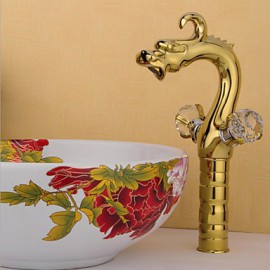 Zeitgenössisch / Art déco/Retro / Modern Standard Spout Mittellage Thermostatische / Vorspülung with Messingventil Einhand Ein Loch for