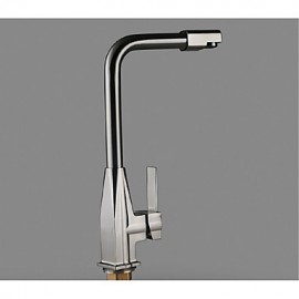 Zeitgenössisch / Art déco/Retro / Modern Standard Spout Mittellage Thermostatische / Vorspülung with Messingventil Einhand Ein Loch for