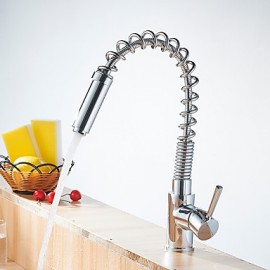 Zeitgenössisch / Modern Pull-out / Pull-down / Standard Spout Becken Regendusche / Breite spary / Mit ausziehbarer Brause / drehbarerwith