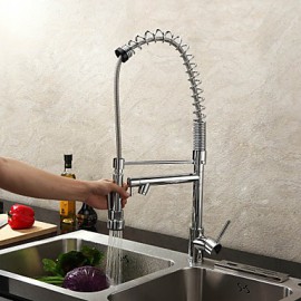 Zeitgenössisch Pot Filler deckenmontiert Mit ausziehbarer Brause / Vorspülung with Keramisches Ventil Einhand Ein Loch for Chrom,