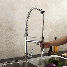 Zeitgenössisch Pot Filler deckenmontiert Mit ausziehbarer Brause / Vorspülung with Keramisches Ventil Einhand Ein Loch for Chrom,