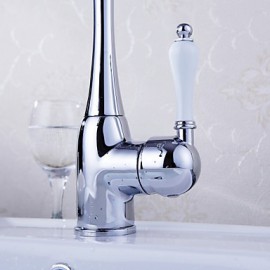 Traditionell Bar / Prep deckenmontiert drehbarer with Keramisches Ventil Einhand Ein Loch for Chrom, Armatur für die Küche