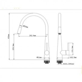 Antik Pull-out / Pull-down deckenmontiert Mit ausziehbarer Brause with Keramisches Ventil Einhand Ein Loch for Gebürsteter Nickel,