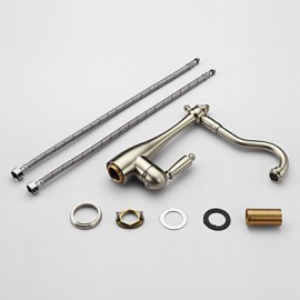 deckenmontiert Einhand Ein Loch with Gebürsteter Nickel Armatur für die Küche
