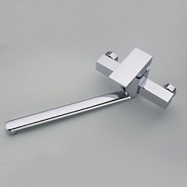 Zeitgenössisch Standard Spout Wandmontage drehbarer with Keramisches Ventil Einzigen Handgriff Zwei Löcher for Chrom, Armatur für die