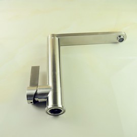 Zeitgenössisch Becken drehbarer with Keramisches Ventil Einhand Ein Loch for Gebürsteter Nickel, Armatur für die Küche