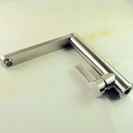 Zeitgenössisch Becken drehbarer with Keramisches Ventil Einhand Ein Loch for Gebürsteter Nickel, Armatur für die Küche
