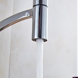 Zeitgenössisch Pull-out / Pull-down deckenmontiert drehbarer / Vorspülung with Keramisches Ventil Einhand Ein Loch for Chrom, Armatur