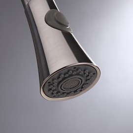 Zeitgenössisch Pull-out / Pull-down deckenmontiert Mit ausziehbarer Brause with Keramisches Ventil Einhand Ein Loch for Gebürsteter