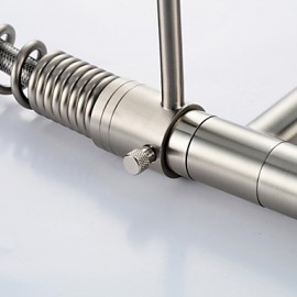 Zeitgenössisch Pull-out / Pull-down deckenmontiert LED / Mit ausziehbarer Brause / Vorspülung with Keramisches Ventil Einhand Ein Loch