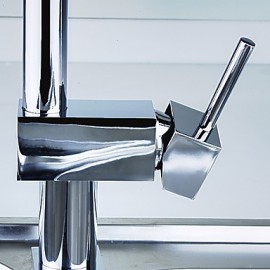 Zeitgenössisch Pull-out / Pull-down deckenmontiert Mit ausziehbarer Brause with Keramisches Ventil Einhand Ein Loch for Chrom, Armatur