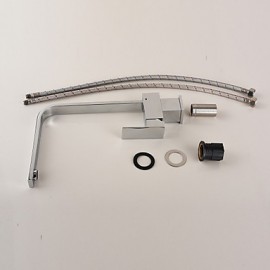 Zeitgenössisch Bar / Prep Mittellage drehbarer with Keramisches Ventil Einhand Ein Loch for Chrom, Armatur für die Küche